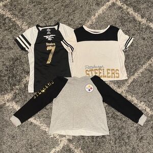 Girls Teen Pittsburgh Steelers Hoodie Sweatshirt Tee Jersey Size 14-16